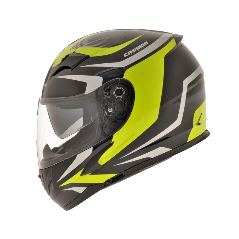 Cassida Integral 2.0 schwarz-grau-fluo gelb Motorradhelm