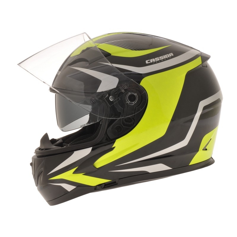 Cassida Integral 2.0 schwarz-grau-fluo gelb Motorradhelm