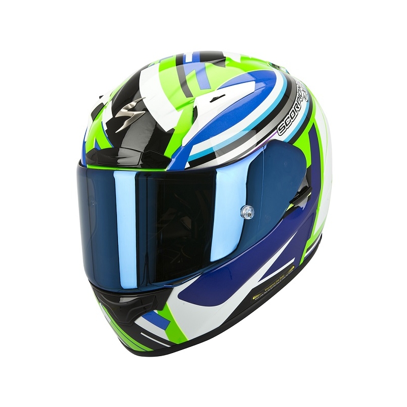 Integralhelm für Motorrad Scorpion EXO-2000 Avenger grün-blau Ausverkauf