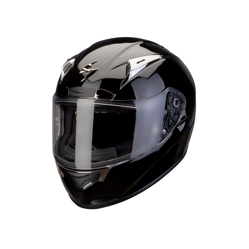 Integralhelm für moto Scorpion EXO-500 schwarz glänzend Ausverkauf