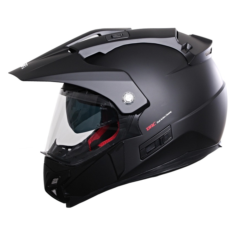 Endurohelm mit Sonnenblende RSA MX-01 schwarz matt Ausverkauf