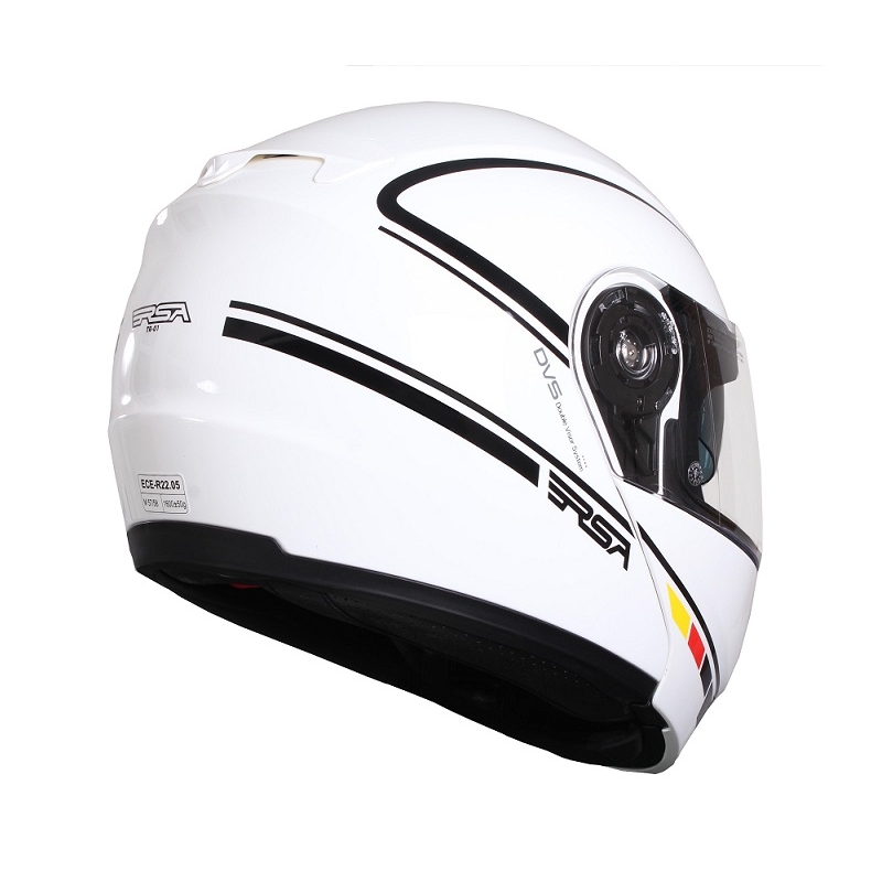 RSA TR-01 weiß-schwarz Motorradhelm zu verkaufen Ausverkauf