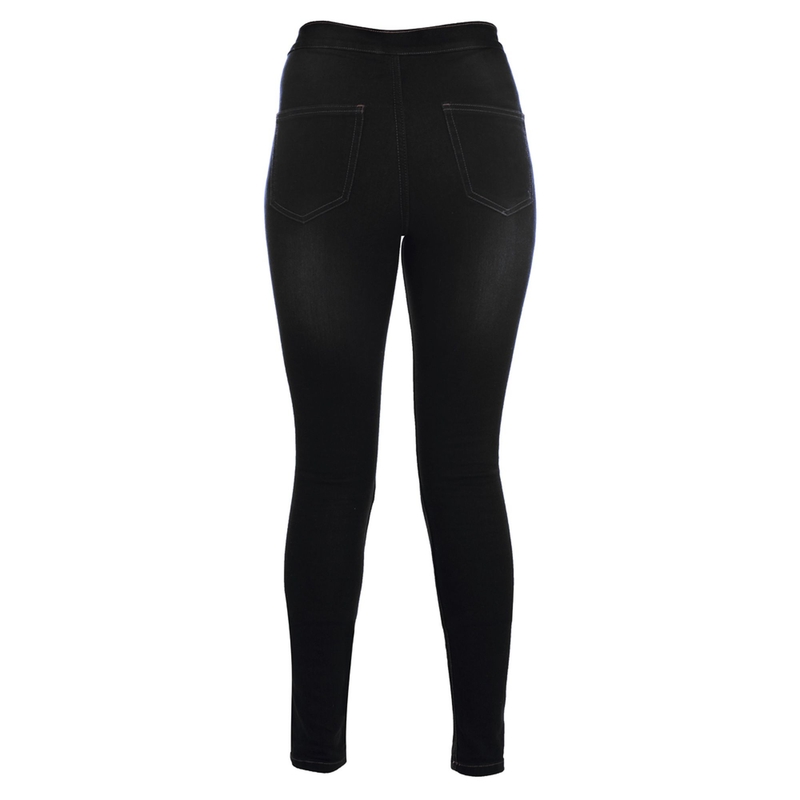 Women's Oxford Jeggings Schwarz Lange Leggings