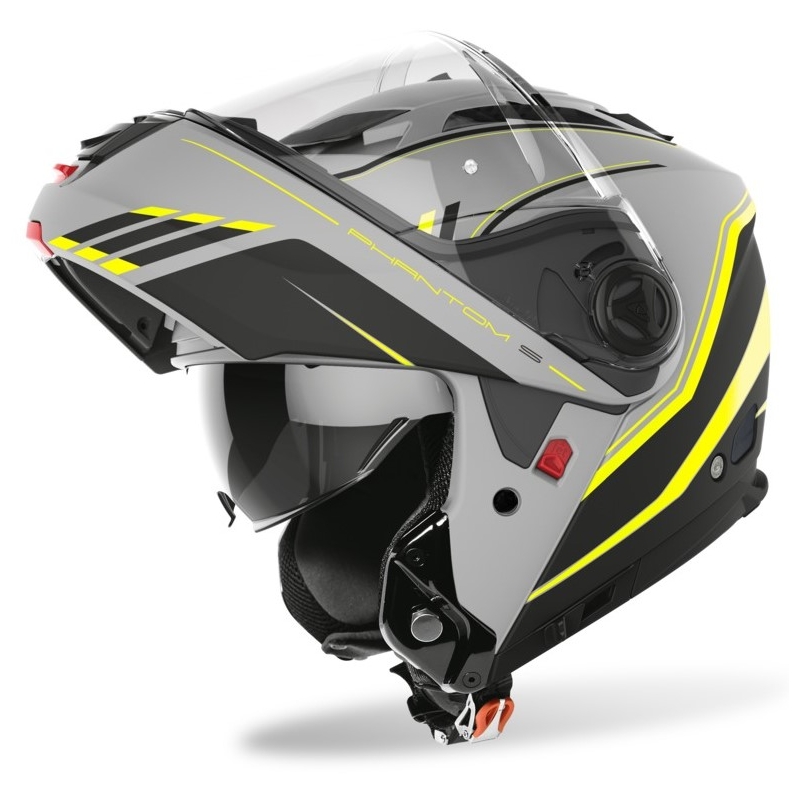 Kipphelm Airoh Phantom S Beat grau-schwarz-fluo gelb
