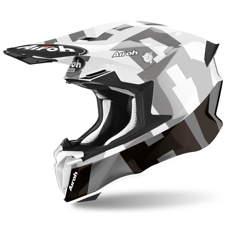 Motocross Helm Airoh Twist 2.0 Frame weiß-schwarz Ausverkauf