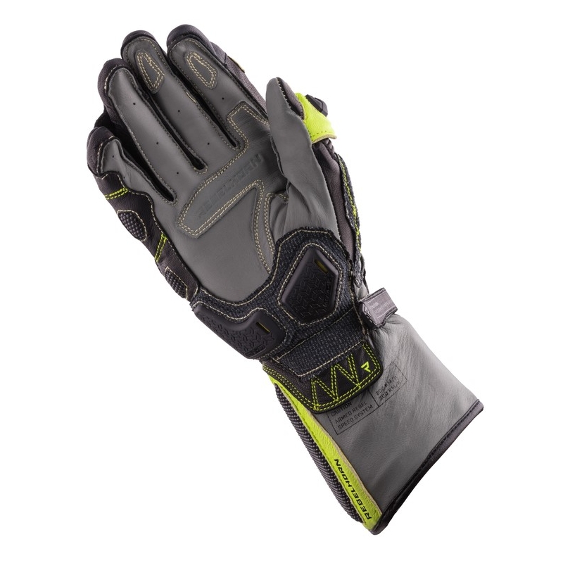 Motorradhandschuhe Rebelhorn Rebel schwarz-camo-fluo gelb Ausverkauf