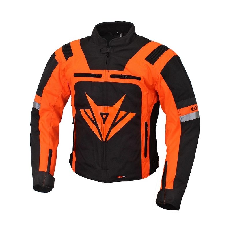 RSA Gear schwarz und orange Motorradjacke Ausverkauf