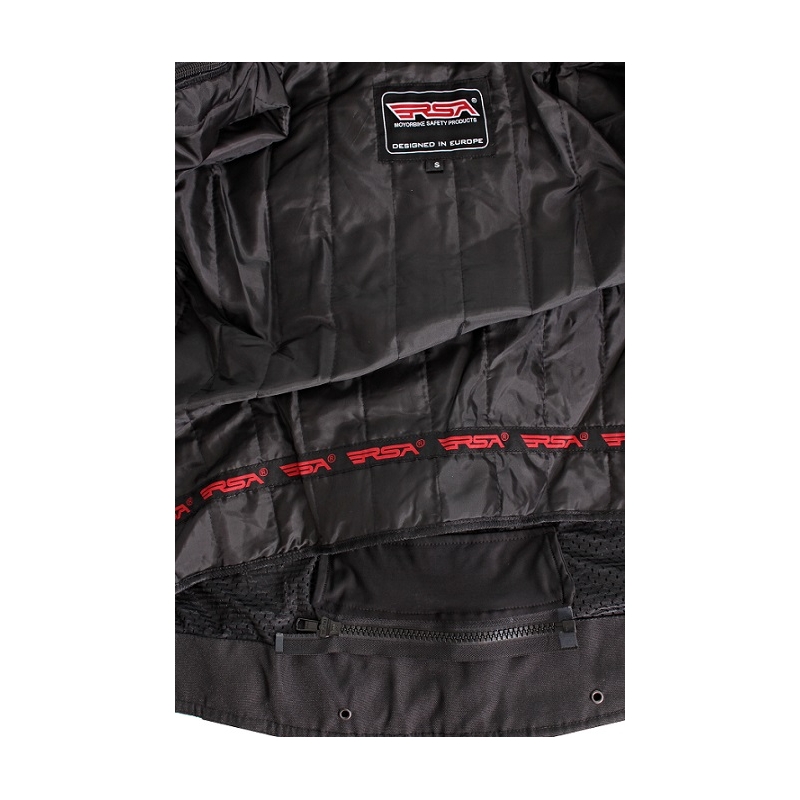 RSA Gear schwarz und orange Motorradjacke Ausverkauf