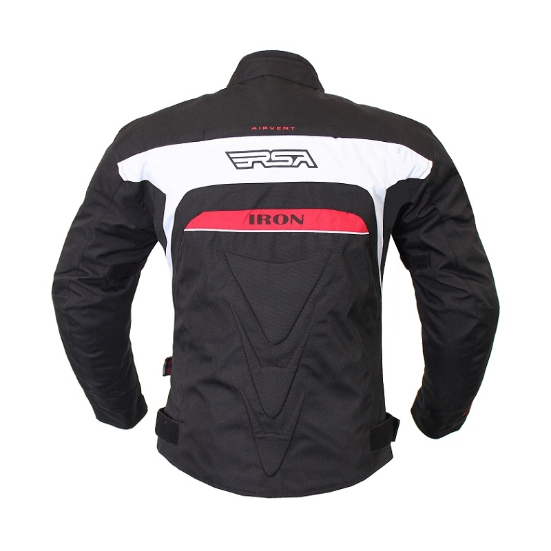 RSA Iron schwarz und rot Motorradjacke Ausverkauf