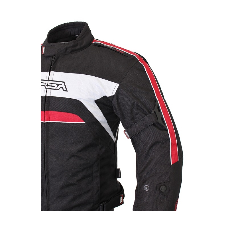 RSA Iron schwarz und rot Motorradjacke Ausverkauf