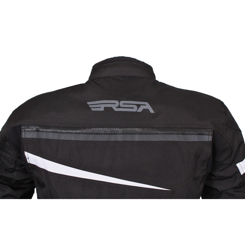 RSA Razor schwarz-weiße Motorradjacke Ausverkauf
