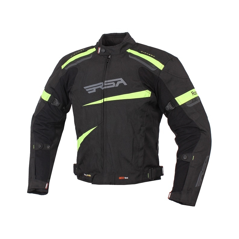 RSA Razor schwarz-fluo gelb Motorradjacke Ausverkauf