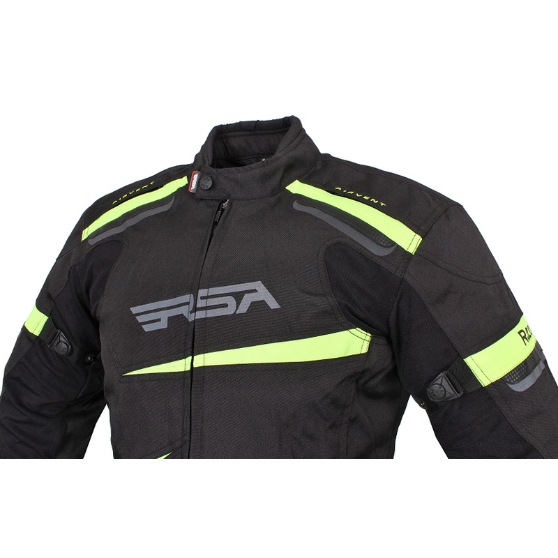 RSA Razor schwarz-fluo gelb Motorradjacke Ausverkauf