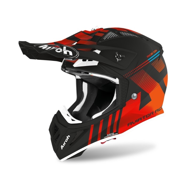 Motocross Helm Airoh Aviator Ace Nemesi schwarz-orange Ausverkauf