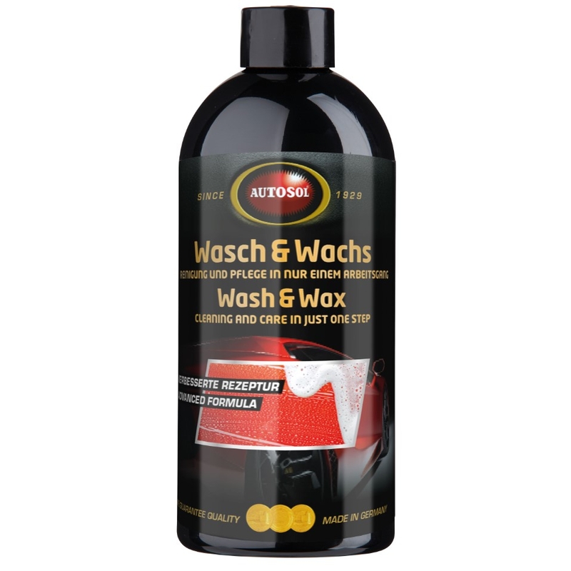 Shampoo mit Wachs Autosol Wash and Wax 500 ml