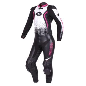 Damen Tschul 586 schwarz-weiß-rosa Jumpsuit Ausverkauf