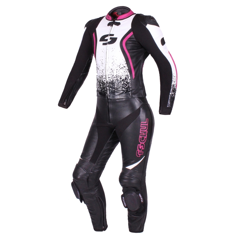 Damen Tschul 586 schwarz-weiß-rosa Jumpsuit Ausverkauf