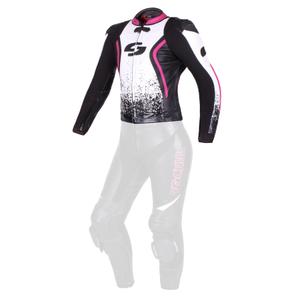 Damen Jacke Tschul 586 schwarz-weiß-rosa Ausverkauf