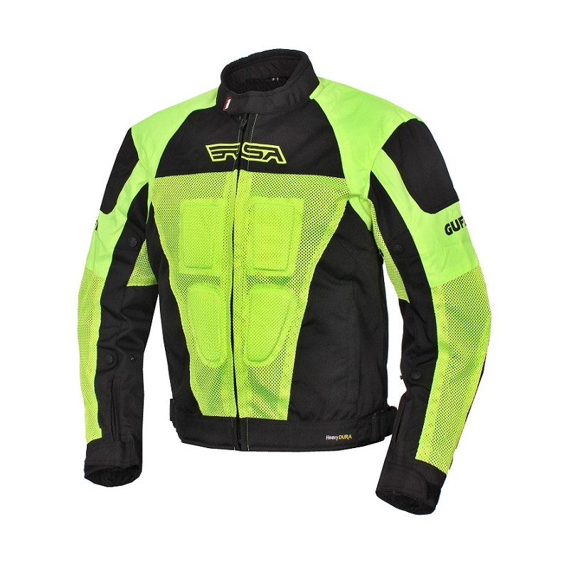 Motorradjacke RSA Guff schwarz-fluo gelb Ausverkauf