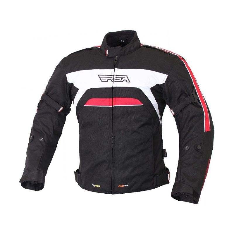 RSA Iron schwarz und rot Motorradjacke Ausverkauf