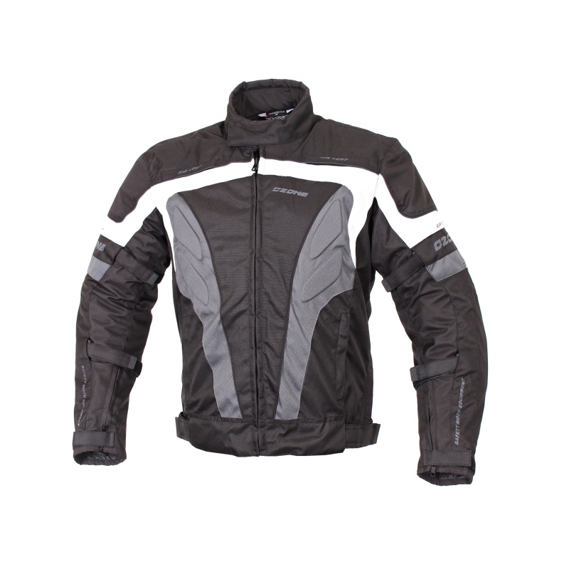Moto Jacke Ozone Delta 2 schwarz und weiß Ausverkauf