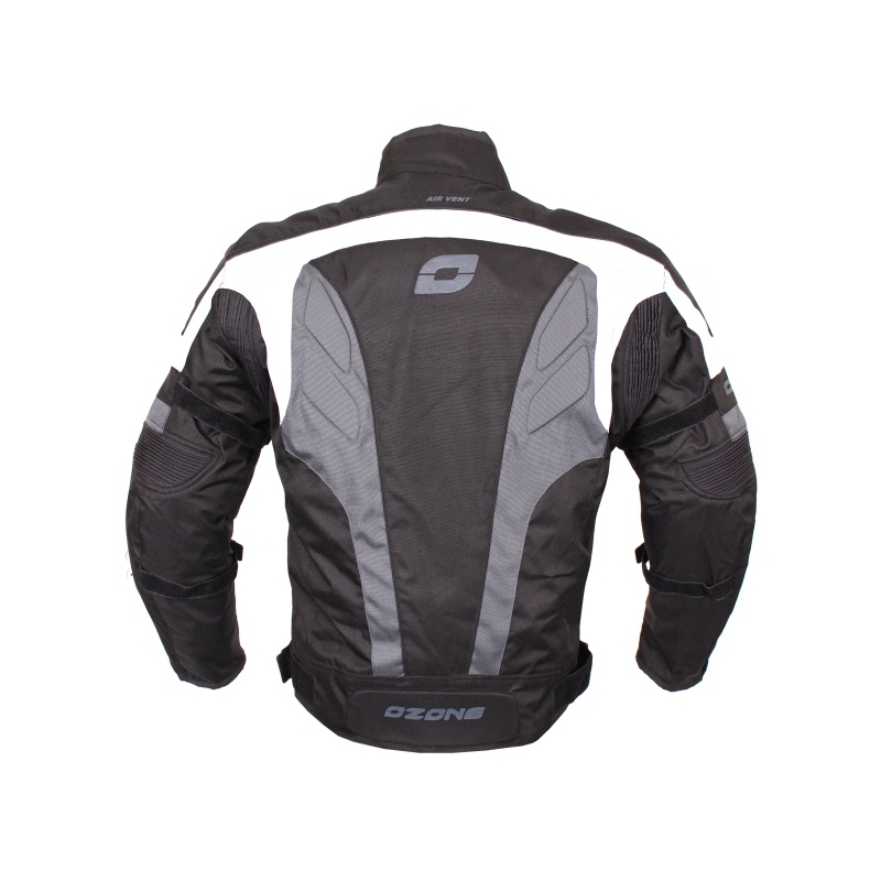 Moto Jacke Ozone Delta 2 schwarz und weiß Ausverkauf
