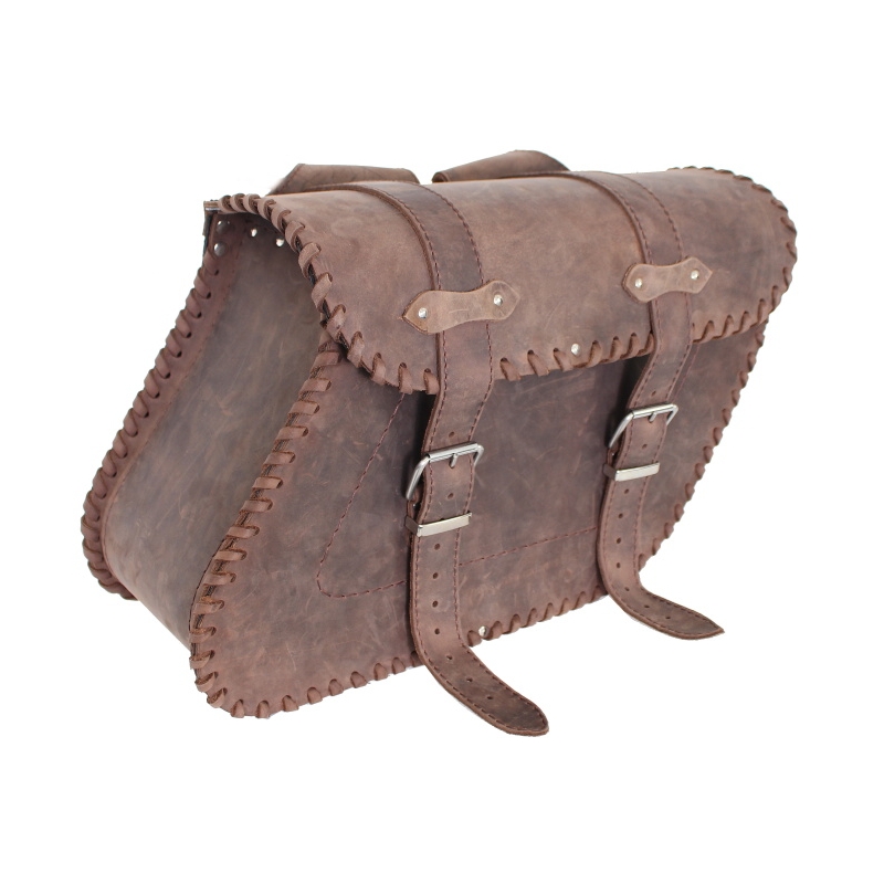 Leder Motorradtaschen Chopper RSA-9A braun