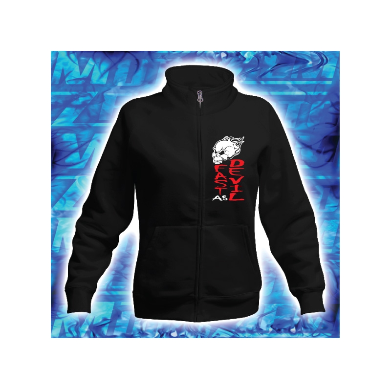 Damen-Sweatshirt mit Fast as Devil-Motiv