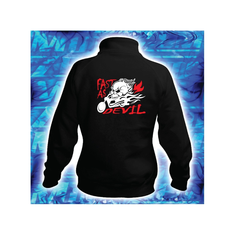 Damen-Sweatshirt mit Fast as Devil-Motiv
