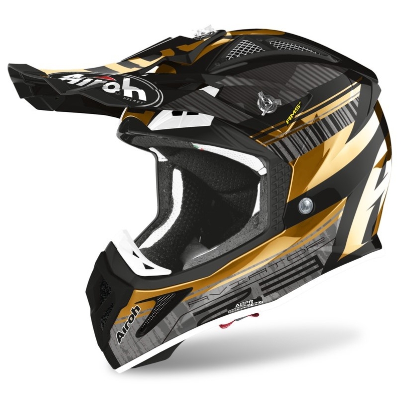 Motocross Helm Airoh Aviator Novak 2.3 AMSS schwarz-gold