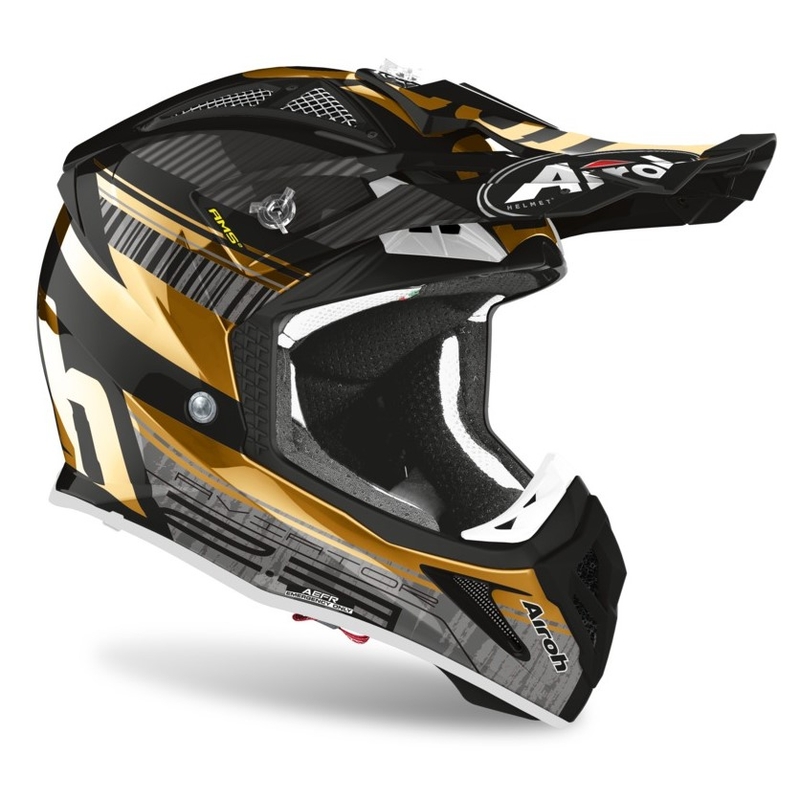 Motocross Helm Airoh Aviator Novak 2.3 AMSS schwarz-gold