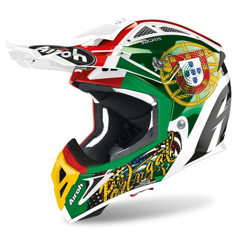 Helm Airoh Aviator Six Days 2019 Portugal 2.3 AMSS rot-grün-gold