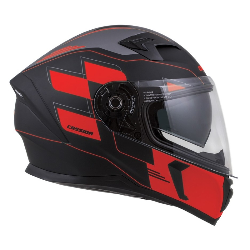Integralhelm Cassida Integral 3.0 RoxoR schwarz-grau-fluorrot