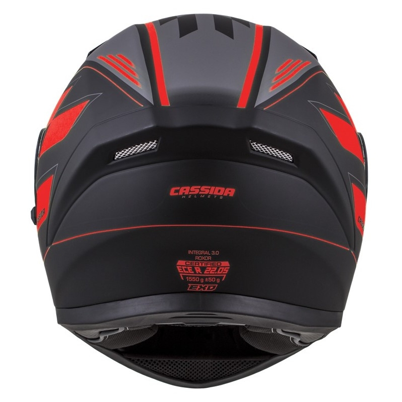 Integralhelm Cassida Integral 3.0 RoxoR schwarz-grau-fluorrot