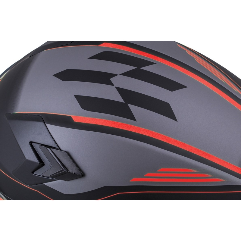 Integralhelm Cassida Integral 3.0 RoxoR schwarz-grau-fluorrot