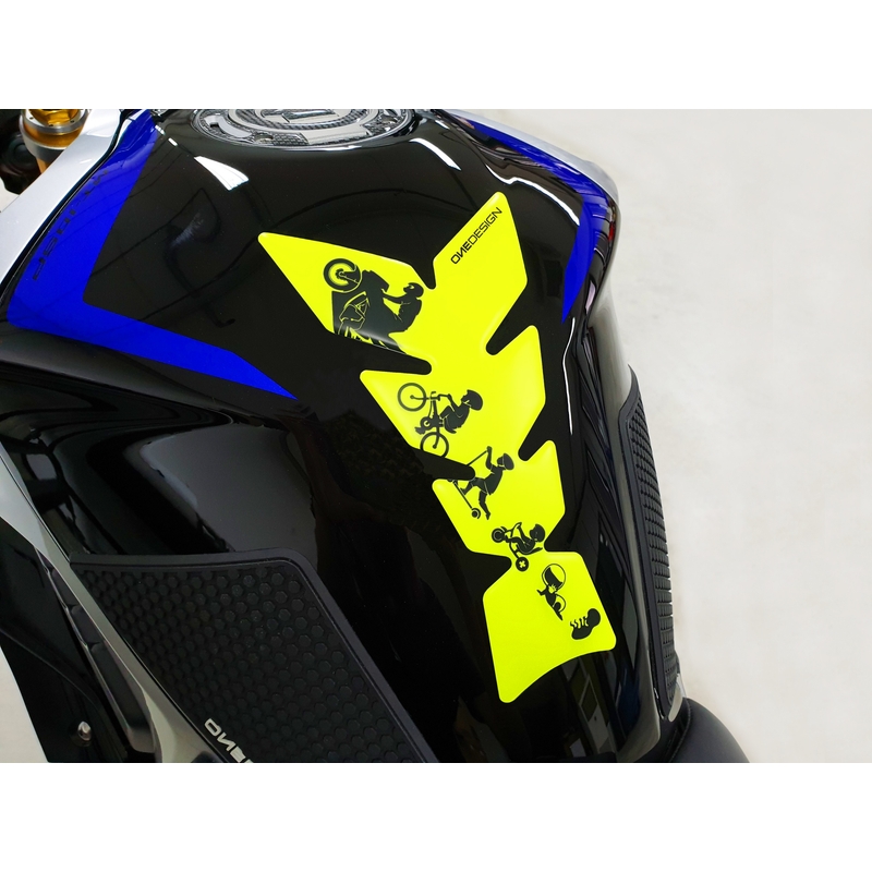 Kraftstofftankabdeckung Druck - Moon fluo gelb