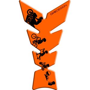 Kraftstofftankabdeckung Print - Moon fluo orange