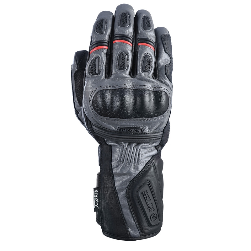 Oxford Advanced Mondial Motorradhandschuhe lang grau-schwarz