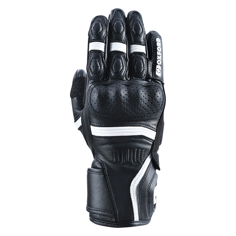 Motorradhandschuhe Oxford RP-5 2.0 schwarz und weiß