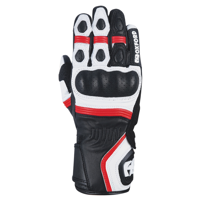 Motorradhandschuhe Oxford RP-5 2.0 weiß-schwarz-rot Ausverkauf