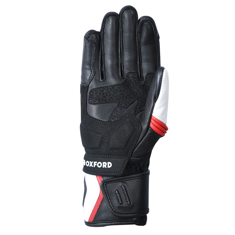 Motorradhandschuhe Oxford RP-5 2.0 weiß-schwarz-rot Ausverkauf