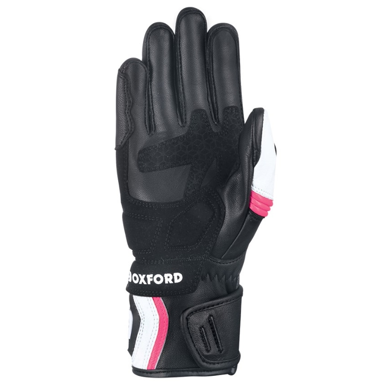 Damen Oxford RP-5 2.0 Motorradhandschuhe weiß-schwarz-rosa