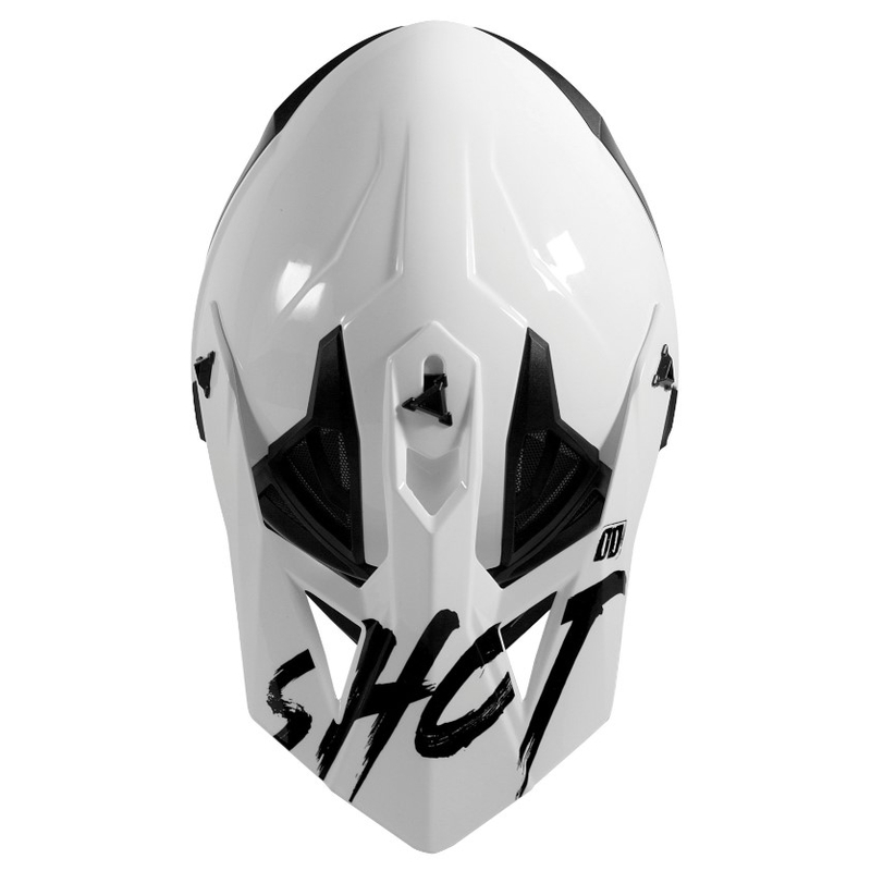 Motocross-Helm Shot Lite Uni Solid White Gloss Ausverkauf