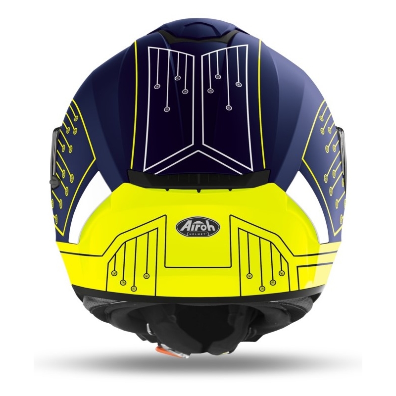 Integralhelm Airoh Spark Cyrcuit blau-weiß-gelb