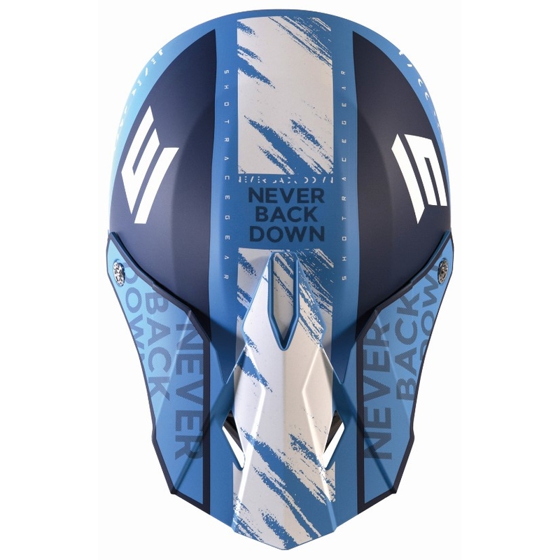 Motocross Helm Shot Furious Draw blau matt