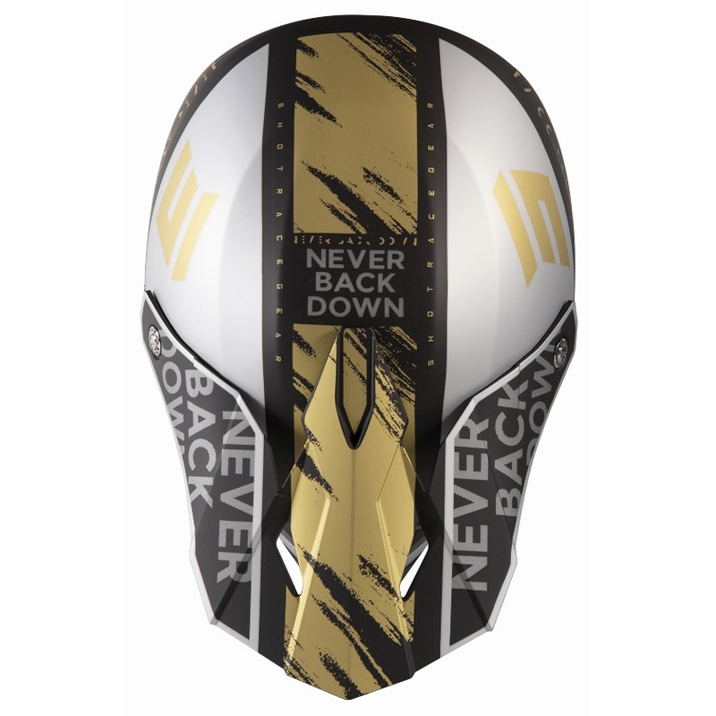 Motocross Helm Shot Furious Draw schwarz-silber-gold