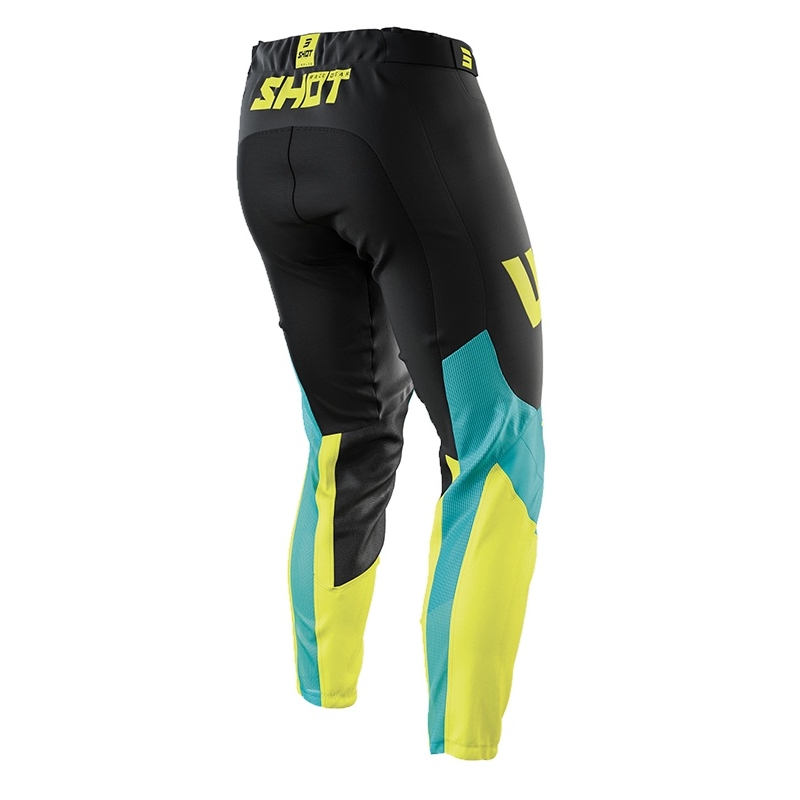 Shot Aerolite Airflow Motocross-Hose Schwarz-Gelb-Grün