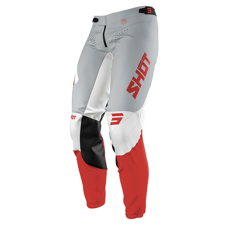 Shot Aerolite Airflow Motocross-Hose grau-weiß-rot