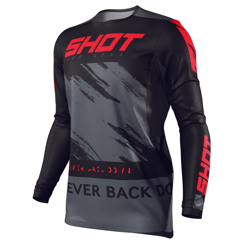Motocross Trikot Shot Contact Draw schwarz-rot Ausverkauf