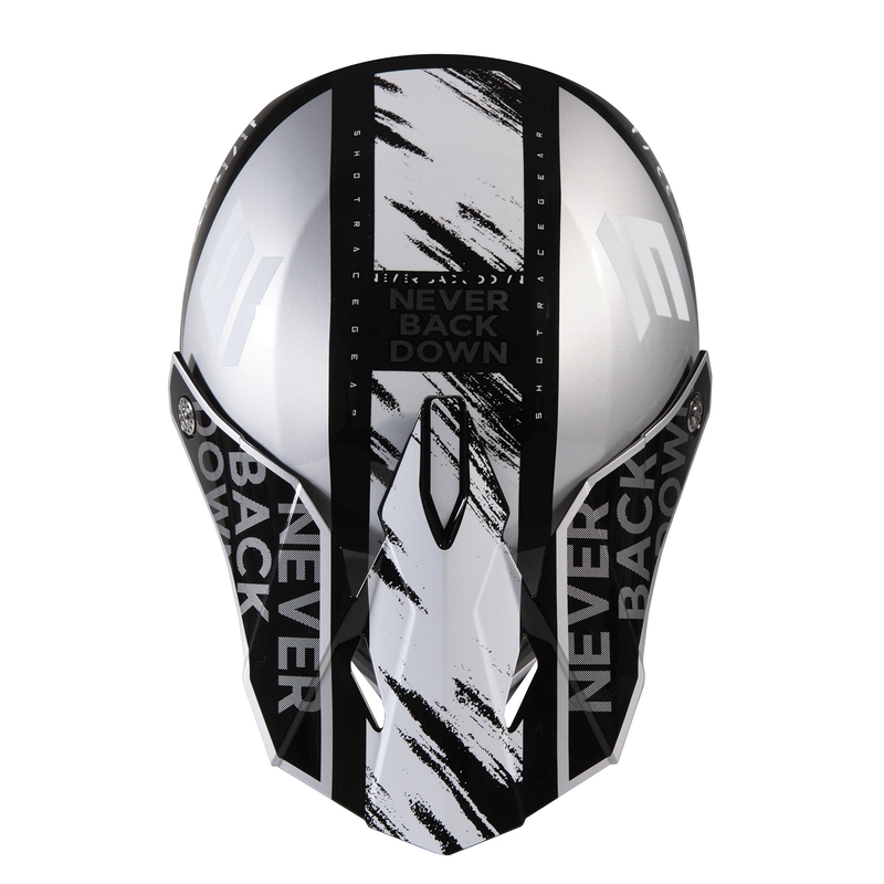 Kinder Motocross Helm Shot Furious Draw schwarz-grau Ausverkauf